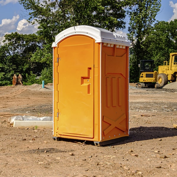 how often are the portable restrooms cleaned and serviced during a rental period in Hasty Arkansas